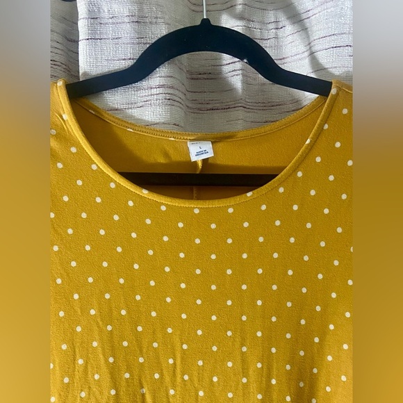 Old Navy A-Line Orange Midi Dress with Crew Neck and Short Sleeves - Picture 5 of 11